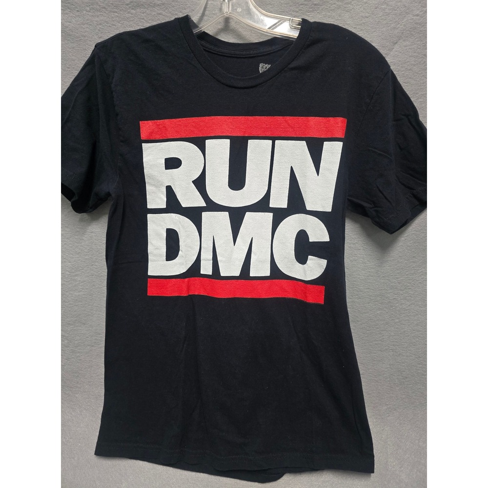Run DMC Graphic T-Shirt Black Short Sleeve Hip Hop Logo Mens Small